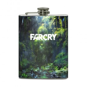 Фляга с принтом FarCry в Курске, металлический корпус | емкость 0,22 л, размер 125 х 94 мм. Виниловая наклейка запечатывается полностью | 