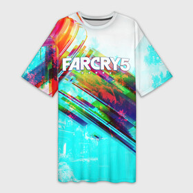 Платье-футболка 3D с принтом FARCRY EXCLUSIVE в Курске,  |  | far cry | far cry 5 | far cry new dawn | far cry primal | farcry | fc 5 | fc5 | game | new dawn | primal | игры | постапокалипсис | фар край | фар край 5