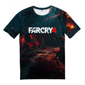 Мужская футболка 3D с принтом FARCRY 4 в Курске, 100% полиэфир | прямой крой, круглый вырез горловины, длина до линии бедер | 