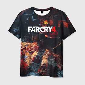 Мужская футболка 3D с принтом FARCRY4 в Курске, 100% полиэфир | прямой крой, круглый вырез горловины, длина до линии бедер | 