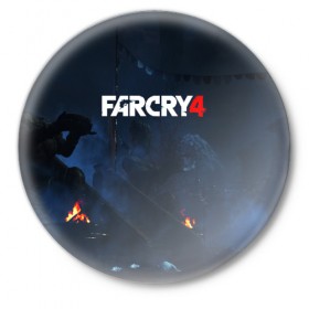 Значок с принтом FARCRY4 в Курске,  металл | круглая форма, металлическая застежка в виде булавки | Тематика изображения на принте: 