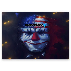 Поздравительная открытка с принтом Payday 2 в Курске, 100% бумага | плотность бумаги 280 г/м2, матовая, на обратной стороне линовка и место для марки
 | 2 | payday | беглец | бот | ограбления | пейдей | призрак | симулятор | техник | штурмовик | шутер