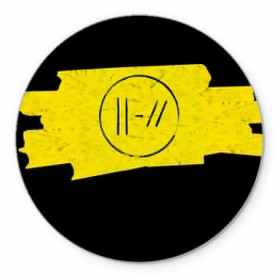 Коврик круглый с принтом TWENTY ONE PILOTS - Trench в Курске, резина и полиэстер | круглая форма, изображение наносится на всю лицевую часть | band | best | blurry | face | indie | logo | music | one | pilots | pop | regional | rock | symbol | top | trench | twenty | vessel | группа | инди | лого | логотип | музыка | пилоты | поп | рок | символ | топ | тренч