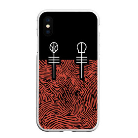 Чехол для iPhone XS Max матовый с принтом Twenty One Pilots - Blurryface в Курске, Силикон | Область печати: задняя сторона чехла, без боковых панелей | band | best | blurry | face | indie | logo | music | one | pilots | pop | regional | rock | symbol | top | trench | twenty | vessel | группа | инди | лого | логотип | музыка | пилоты | поп | рок | символ | топ | тренч