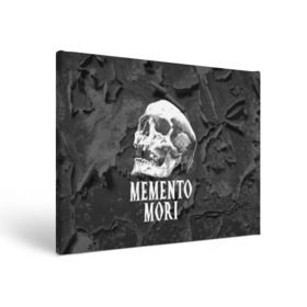 Холст прямоугольный с принтом Memento mori в Курске, 100% ПВХ |  | Тематика изображения на принте: black | death | life | memento mori | skeleton | skull | жизнь | скелет | череп | черный