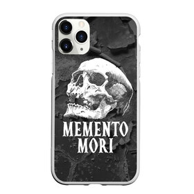 Чехол для iPhone 11 Pro матовый с принтом Memento mori в Курске, Силикон |  | black | death | life | memento mori | skeleton | skull | жизнь | скелет | череп | черный