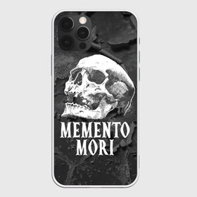 Чехол для iPhone 12 Pro Max с принтом Memento mori в Курске, Силикон |  | black | death | life | memento mori | skeleton | skull | жизнь | скелет | череп | черный