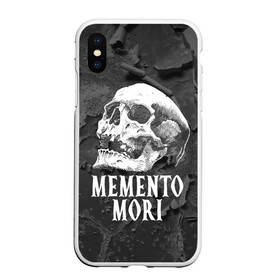 Чехол для iPhone XS Max матовый с принтом Memento mori в Курске, Силикон | Область печати: задняя сторона чехла, без боковых панелей | Тематика изображения на принте: black | death | life | memento mori | skeleton | skull | жизнь | скелет | череп | черный