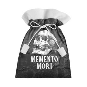 Подарочный 3D мешок с принтом Memento mori в Курске, 100% полиэстер | Размер: 29*39 см | Тематика изображения на принте: black | death | life | memento mori | skeleton | skull | жизнь | скелет | череп | черный