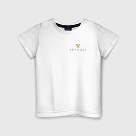 Детская футболка хлопок с принтом Artifact в Курске, 100% хлопок | круглый вырез горловины, полуприлегающий силуэт, длина до линии бедер | 