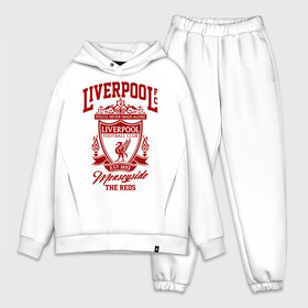 Мужской костюм хлопок OVERSIZE с принтом Ливерпуль в Курске,  |  | anfield | liverpool | liverpool fc | the reds | you ll never walk a | клубная | красные | ливерпуль | мерсисайдцы | фанатская | футбольная | футбольный клуб | футбольный клуб ливерпуль | энфилд