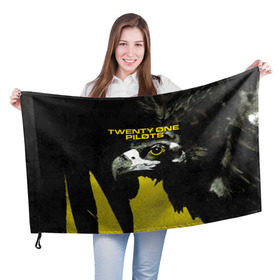 Флаг 3D с принтом Twenty One Pilots - Trench в Курске, 100% полиэстер | плотность ткани — 95 г/м2, размер — 67 х 109 см. Принт наносится с одной стороны | Тематика изображения на принте: band | best | blurry | face | indie | logo | music | one | pilots | pop | regional | rock | symbol | top | trench | twenty | vessel | группа | инди | лого | логотип | музыка | пилоты | поп | рок | символ | топ | тренч