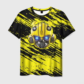 Мужская футболка 3D с принтом Bumblebee в Курске, 100% полиэфир | прямой крой, круглый вырез горловины, длина до линии бедер | transformers | автоботы | бамблби | кибертрон | мегатрон | оптимус | прайм | робот | трансформеры