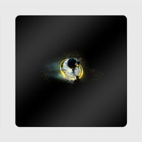 Магнит виниловый Квадрат с принтом Еж в кольце в Курске, полимерный материал с магнитным слоем | размер 9*9 см, закругленные углы | sonic | sonik | игры | соник | фильм соник
