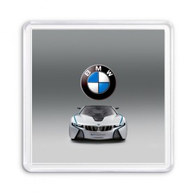 Магнит 55*55 с принтом BMW Vision в Курске, Пластик | Размер: 65*65 мм; Размер печати: 55*55 мм | bmw | car | germany | motorsport | sports car | автомобиль | автоспорт | бмв | германия | спорткар
