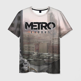 Мужская футболка 3D с принтом Metro Exodus в Курске, 100% полиэфир | прямой крой, круглый вырез горловины, длина до линии бедер | 