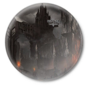 Значок с принтом The Witcher 3: Wild Hunt в Курске,  металл | круглая форма, металлическая застежка в виде булавки | wild hunt | арбалет | ведьмак 3 | геральт | дикая | магия | охота | сказка | сфера | фэнтези | цири