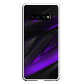 Чехол для Samsung Galaxy S10 с принтом GEOMETRY STRIPES в Курске, Силикон | Область печати: задняя сторона чехла, без боковых панелей | Тематика изображения на принте: abstract | geometry | metal | polyviolet | purple | still | stripes | texture | violet | абстракция | геометрия | металл | сталь | текстура | ультрафиолет | фиолетовый