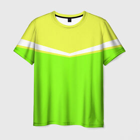 Мужская футболка 3D с принтом Угол зеленый в Курске, 100% полиэфир | прямой крой, круглый вырез горловины, длина до линии бедер | Тематика изображения на принте: кислотные костюмы | кислотные цвета | неон | флуоресцентные принты