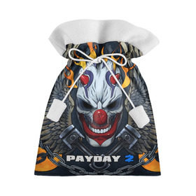 Подарочный 3D мешок с принтом Payday 2 в Курске, 100% полиэстер | Размер: 29*39 см | Тематика изображения на принте: chains day | game | gun | mask | payday | payday 2 | payday2 | грабители | зло | игра | клоун | маска | ограбление | оружие | пистолет