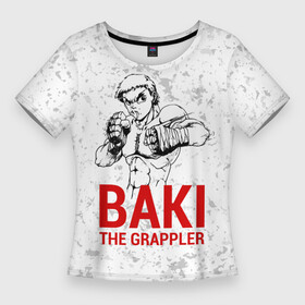 Женская футболка 3D Slim с принтом Baki the Grappler в Курске,  |  | ahegao | anime | baki | fighter | grappler | manga | the | аниме | анимешники | анимешнику | ахегао | баки | боевые | боец | бойцы | доппо | драки | искусства | манга | мульт | мультик | сериал | хамма | юдзиро