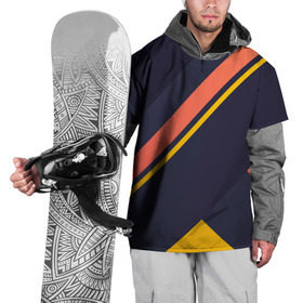 Накидка на куртку 3D с принтом Футуристические линии в Курске, 100% полиэстер |  | желтый | синий | черный