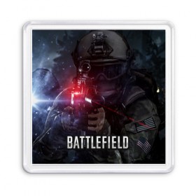 Магнит 55*55 с принтом BATTLEFIELD в Курске, Пластик | Размер: 65*65 мм; Размер печати: 55*55 мм | battlefield | бателфилд | игра | компьютерная игра | надпись | поле битвы | стрелялка | шутер