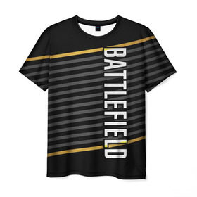 Мужская футболка 3D с принтом BATTLEFIELD в Курске, 100% полиэфир | прямой крой, круглый вырез горловины, длина до линии бедер | Тематика изображения на принте: 