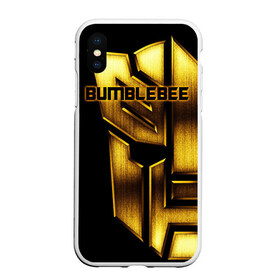 Чехол для iPhone XS Max матовый с принтом BUMBLEBEE в Курске, Силикон | Область печати: задняя сторона чехла, без боковых панелей | bumblebee | автобот | бамблби | герой | камаро | прайм | робот | трансформеры | фильм | шевроле