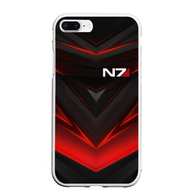 Чехол для iPhone 7Plus/8 Plus матовый с принтом MASS EFFECT N7 в Курске, Силикон | Область печати: задняя сторона чехла, без боковых панелей | abstract | armour | geometry | geometry stripes | metal | n7 | still | still armour | texture | абстракция | броня | геометрия | костюм | масс эффект | металл | н7 | сталь | стальная броня | текстура | шепард