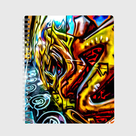 Тетрадь с принтом Твой уличный стиль! в Курске, 100% бумага | 48 листов, плотность листов — 60 г/м2, плотность картонной обложки — 250 г/м2. Листы скреплены сбоку удобной пружинной спиралью. Уголки страниц и обложки скругленные. Цвет линий — светло-серый
 | graffity | paint | street art | urban | город | граффити | искусство | кирпичи | краски | рисунки | стена | улицы | уличное искусство