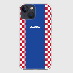 Чехол для iPhone 13 mini с принтом Форма lotto в Курске,  |  | croatia | hns | hrvatski nogometni savez | в клетку | фирменная форма lotto | форма хорватии | форма шашки | футбольная форма | футбольный клуб | хорватский футбольный союз | хфс | шахматы