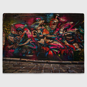 Плед 3D с принтом disquared urban graffity в Курске, 100% полиэстер | закругленные углы, все края обработаны. Ткань не мнется и не растягивается | grafity | paint | street art | urban | город | граффити | искусство | кирпичи | краски | рисунки | стена | улицы | уличное искусство