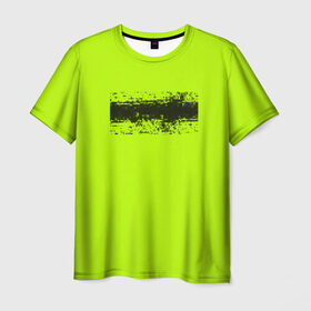 Мужская футболка 3D с принтом Гранж салатовый в Курске, 100% полиэфир | прямой крой, круглый вырез горловины, длина до линии бедер | кислотные костюмы | кислотные цвета | неон | флуоресцентные принты