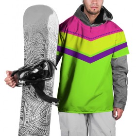 Накидка на куртку 3D с принтом Цветные треугольники_ салатовы в Курске, 100% полиэстер |  | Тематика изображения на принте: кислотные костюмы | кислотные цвета | неон | флуоресцентные принты