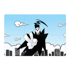 Магнитный плакат 3Х2 с принтом Soul Eater - Shinigami в Курске, Полимерный материал с магнитным слоем | 6 деталей размером 9*9 см | lord death | shinigami | soul eater | пожиратель душ | синигами