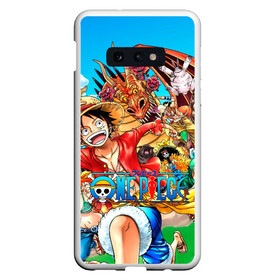 Чехол для Samsung S10E с принтом One Piece в Курске, Силикон | Область печати: задняя сторона чехла, без боковых панелей | anime | manga | one | one piece | piece | аниме | ван пис | дракон | манга | пират | пираты | фрукты