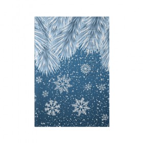 Обложка для паспорта матовая кожа с принтом Snowflakes в Курске, натуральная матовая кожа | размер 19,3 х 13,7 см; прозрачные пластиковые крепления | art | background | christmas | new year | snow | snowflakes | арт | ветки | ёлка | минимализм | новый год | рождество | снег | снежинки | фон
