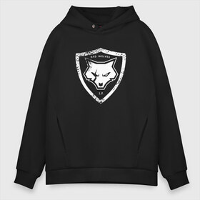 Мужское худи Oversize хлопок с принтом Bad Wolves в Курске, френч-терри — 70% хлопок, 30% полиэстер. Мягкий теплый начес внутри —100% хлопок | боковые карманы, эластичные манжеты и нижняя кромка, капюшон на магнитной кнопке | Тематика изображения на принте: bad | bad wolves | band | la | logo | metal | music | rock | white | wolf | волк | металл | музыка | рок