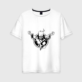 Женская футболка хлопок Oversize с принтом Thunderdome t-shirt в Курске, 100% хлопок | свободный крой, круглый ворот, спущенный рукав, длина до линии бедер
 | gabber | hardcore | hardcoremusic | thunderdome