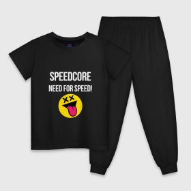 Детская пижама хлопок с принтом Speedcore в Курске, 100% хлопок |  брюки и футболка прямого кроя, без карманов, на брюках мягкая резинка на поясе и по низу штанин
 | frenchcore | gabber | hardcore | hardcoremusic | speedcore
