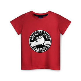 Детская футболка хлопок с принтом Gabbers в Курске, 100% хлопок | круглый вырез горловины, полуприлегающий силуэт, длина до линии бедер | gabber | hardcore | hardcoremusic
