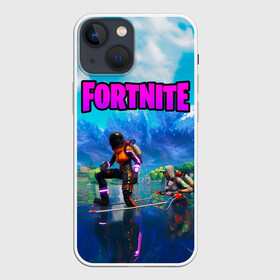 Чехол для iPhone 13 mini с принтом Fortnite повозка в Курске,  |  | Тематика изображения на принте: fortnite | game | битва | игра | камуфляж | король | огонь | фортнайн | фортнайт