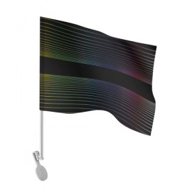 Флаг для автомобиля с принтом Полоски в Курске, 100% полиэстер | Размер: 30*21 см | hipster | neon | retro wave | vaporwave | геометрия | космос | неон | хипстер