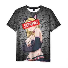 Мужская футболка 3D с принтом Anime (Senpai 4) в Курске, 100% полиэфир | прямой крой, круглый вырез горловины, длина до линии бедер | ahegao | anime | manga | sempai | senpai | аниме | ахегао | манга | семпай | сенпай