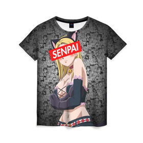 Женская футболка 3D с принтом Anime (Senpai 4) в Курске, 100% полиэфир ( синтетическое хлопкоподобное полотно) | прямой крой, круглый вырез горловины, длина до линии бедер | ahegao | anime | manga | sempai | senpai | аниме | ахегао | манга | семпай | сенпай