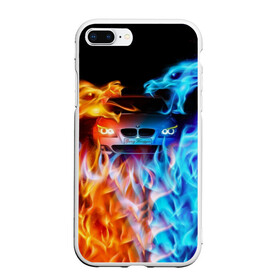 Чехол для iPhone 7Plus/8 Plus матовый с принтом BMW в Курске, Силикон | Область печати: задняя сторона чехла, без боковых панелей | bmw | авто | автомобиль | бмв | вода | логотип | машина | огонь | огонь и вода