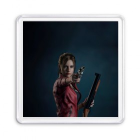 Магнит 55*55 с принтом Claire Redfield в Курске, Пластик | Размер: 65*65 мм; Размер печати: 55*55 мм | 2 | biohazard | claire | evil | horror | raccoon | resident | survival | t virus | t вирус | выживание | зла | кеннеди | клэр | леон | обитель | раккун | редфилд | скотт | ужас