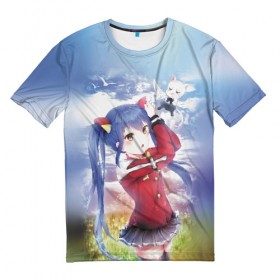Мужская футболка 3D с принтом Fairy Tail в Курске, 100% полиэфир | прямой крой, круглый вырез горловины, длина до линии бедер | anime | fairy tail | manga | аниме | грей фуллбастер | люси хартфилия | манга | нацу драгнил | хвост феи | эрза скарлет