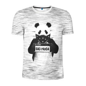Мужская футболка 3D спортивная с принтом BAD PANDA в Курске, 100% полиэстер с улучшенными характеристиками | приталенный силуэт, круглая горловина, широкие плечи, сужается к линии бедра | bad | bear | panda | медведь | панда